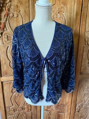 Grace Karin beaded tie front cover up.